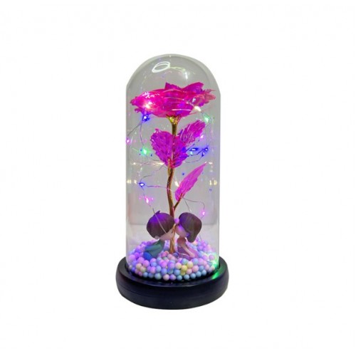 Flor De Rosa Eterna Con Luz Led 692235