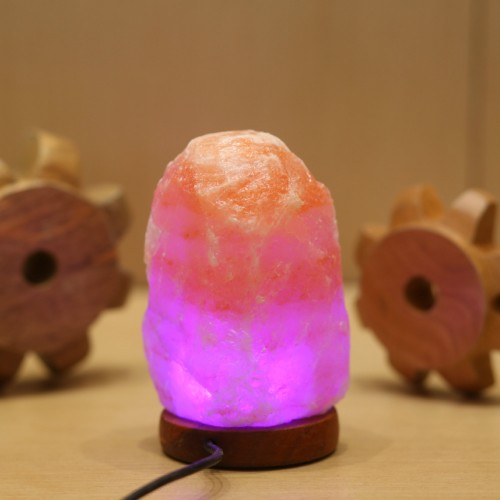 Lámpara de sal del himalaya usb con luz led nocturna, decorativa y ambiental, ideal para hogar u oficina, venta por mayoreo 7098-2