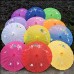 Sombrilla china decorativa de bambú con flores japonesa colores variados para eventos y cosplay venta por mayoreo 7695-1