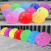 Sombrilla china decorativa de bambú con flores japonesa colores variados para eventos y cosplay venta por mayoreo 7695-1