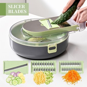 Cortador Multifuncional de Verduras para el hogar  con Recipiente y Accesorios Intercambiables- Por Mayoreo 80285