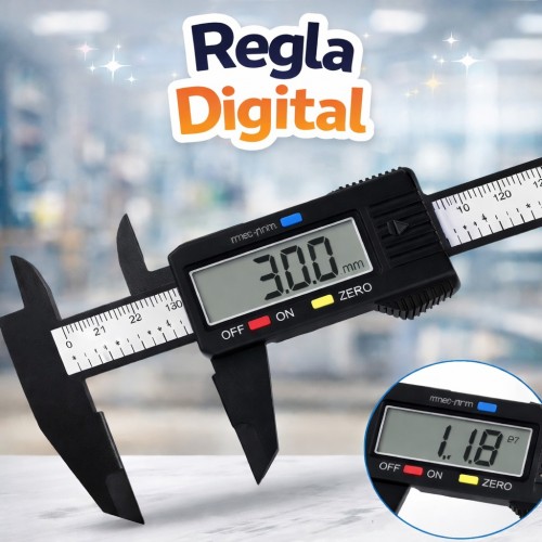 Regla Digital Electrónica de Precisión LCD por Mayoreo 80531