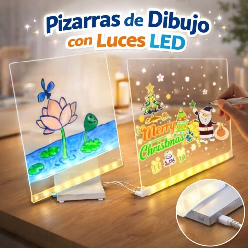 Pizarra de Dibujo Acrílica con Luces LED Recargable por Mayoreo 80534