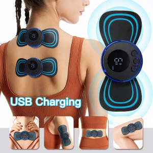 Electroestimulador muscular portátil tipo EMS ideal para aliviar dolores musculares, relajar tensión y estimular la circulación Recargable -Por mayoreo