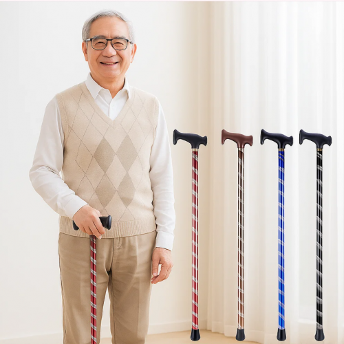 Bastón Clásico de Aluminio Ajustable con Mango Ergonómico Colores Variados Venta por Mayoreo 81173-N