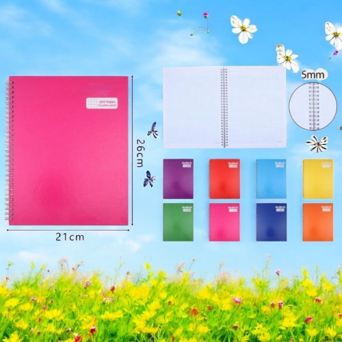 Libreta profesional escolar con 100 hojas de cuadros de 5mm por mayoreo 81188