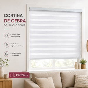 Cortina Cebra Blanca 150 × 200 cm