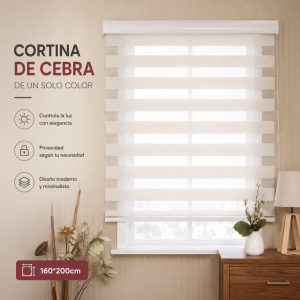 Cortina Cebra Blanca 160 × 200 cm