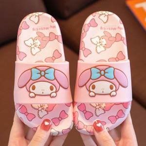 Sandalias rosas My Melody para niña, diseño kawaii con moño, suaves y cómodas talla 30-35 , al por mayor 81399