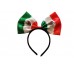 Diadema con moño tricolor de la bandera de México, accesorio patrio para fiestas y celebraciones, venta al por mayor 