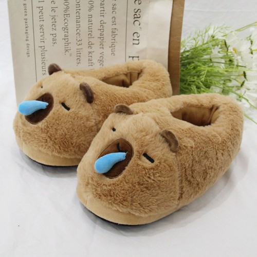 Pantuflas suaves y acolchonadas con diseño de osito dormilón. Ideales para mantener los pies cómodos y calientitos en casa venta al por mayyor 