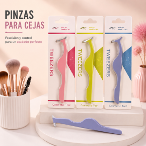 Pinza aplicadora de pestañas postizas por mayoreo PRECIO POR PAQ DE 12PZS