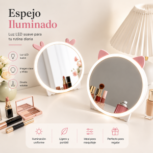 Espejo de Mesa con Orejas Decorativas