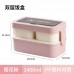 Lonchera rectangular de doble nivel con capacidad de 1400 ml Ideal para lunch, oficina o escuela, colores surtidos: verde, azul y rosa 8808