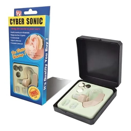 Aparato personal para amplificar el sonido amplifica a 40 decibeles, ajustable, 6 niveles de volumen, incluye pilas y 3 gomitas 880885