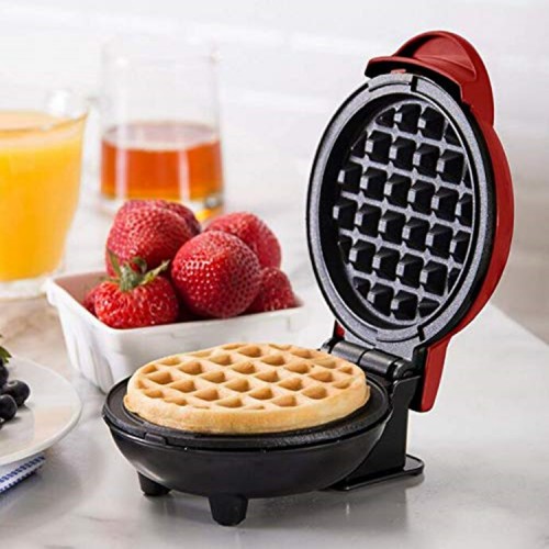 Mini waflera eléctrica Kucall para waffles individuales, diseño compacto y antiadherente, venta al por mayor 882010 