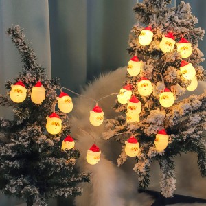 Guirnalda navideña con luces LED cálidas en forma de Santa Claus y muñeco de nieve. Venta por mayoreo 882781