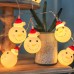 Guirnalda navideña con luces LED cálidas en forma de Santa Claus y muñeco de nieve. Venta por mayoreo 882781