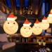 Guirnalda navideña con luces LED cálidas en forma de Santa Claus y muñeco de nieve. Venta por mayoreo 882781
