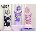 Mini ventilador de mesa recargable por USB, portátil, pequeño de figuras animadas 27.8*10.4cm 883028