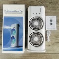 Ventilador humidificador de doble ventilador con luz de escritorio recargable USB para oficina sencillo venta al por mayor 883103