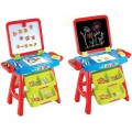 Juego educativo 3 en 1 easel learning set con pizarra magnética, pizarra de tiza y cajones organizadores para niños, incluye 42 piezas, venta por mayoreo 883313