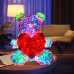 Oso con corazón con luces led para adorno de San Valentin de 30 cm 883395