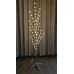 Árbol decorativo artificial en color blanco con 150 cm de altura, de luces LED cálidas en forma de estrellas. Ideal para decoración. Venta por mayoreo 883618