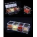 Caja con 4 especieros de condimentos transparente multifuncionales para cocina venta al por mayor. 3734