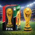 Réplica Copa del Mundial FIFA 2026 dorada con caja decorativa 12.5cm. Venta al por mayor Mod. 9007 