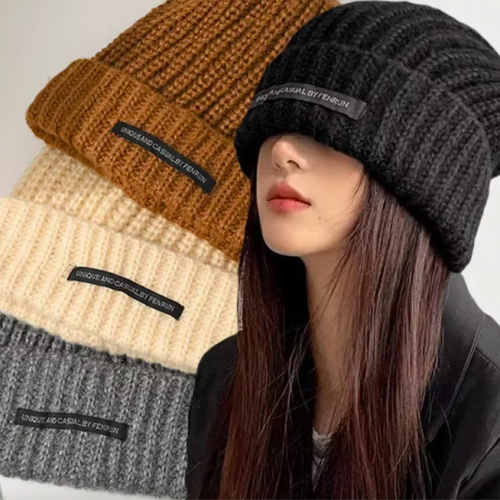 Gorro de lana sencillo para mujer en invierno varios colores 90875