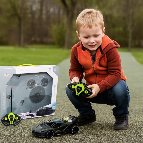 Carro a control remoto 1/14 Burgadi deportivo con efecto humo y puertas que abren, luces y sonido modelo. Venta por mayoreo 911-606B