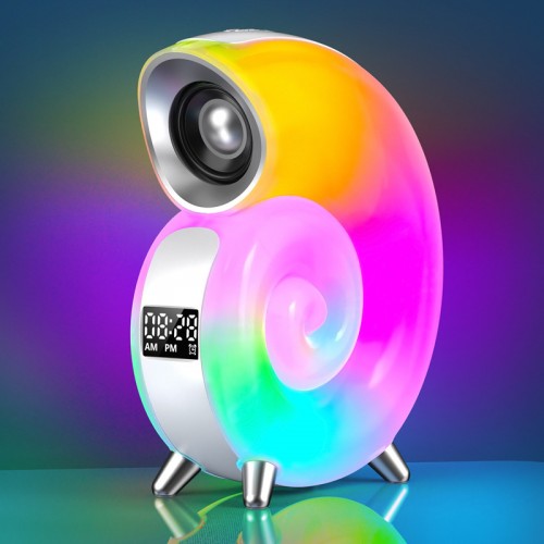 Bocina altavoz inteligente de caracola con luz led mod.KP-556 91918