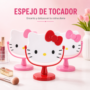 Espejo de tocador con diseño de gatita y moño por mayoreo