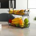 Cesta de fruta y alimentos de doble capa desmontable para la cocina al por mayor 161692