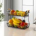Cesta de fruta y alimentos de doble capa desmontable para la cocina al por mayor 161692