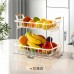 Cesta de fruta y alimentos de doble capa desmontable para la cocina al por mayor 161692