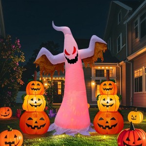 Llena tu casa de terror y diversión con este fantasma inflable luminoso, ideal para crear una atmósfera espeluznante durante Halloween. Venta al por mayor  9243-13