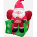 Papá Noel inflable de 1.8 m con luz LED. Ideal para decorar interiores o exteriores. Venta al por mayor 9243-17