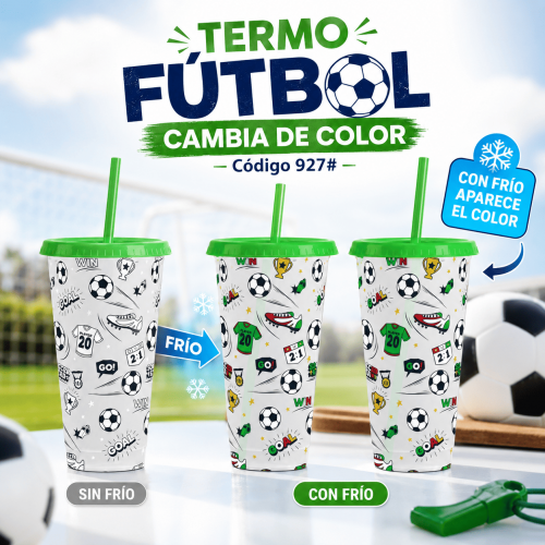 Termo de Fútbol Cambia de Color por Mayoreo 927