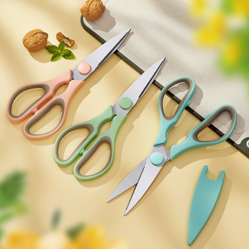 Tijeras de cocina multifuncionales de acero inoxidable , MAYOREO 93108
