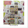 Cocina infantil de 93 cm con efecto de humo real, luces y sonidos. Modelo 93T-3. Incluye accesorios y funciones interactivas para un juego más realista. Ideal para niñas y niños. Venta por mayoreo