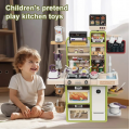 Cocina infantil de 93 cm con efecto de humo real, luces y sonidos. Modelo 93T-3. Incluye accesorios y funciones interactivas para un juego más realista. Ideal para niñas y niños. Venta por mayoreo