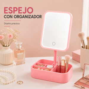 Espejo de mesa con organizador por mayoreo