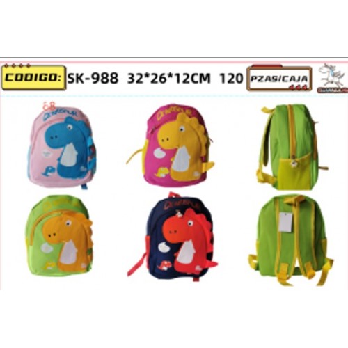 Mochila de dinosaurio varios colores 988