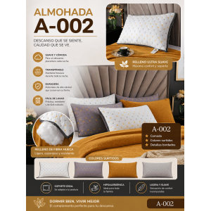 Almohada Suave Decorativa con Cierre Oculto para Recámara por Mayoreo