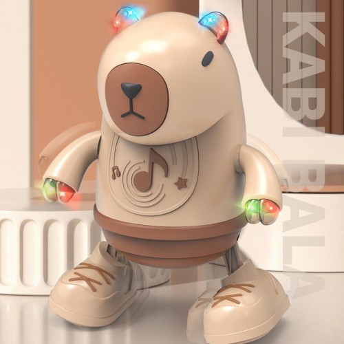Robot oso musical con luces LED en orejas y manos, baila con música y movimiento automático AD015454