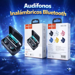 Audífonos Inalámbricos Bluetooth TWS con Estuche de Carga por Mayoreo AKS-T30