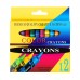Juego de crayolas de 12 colores para colorear (8cm de largo) mayoreo AR049