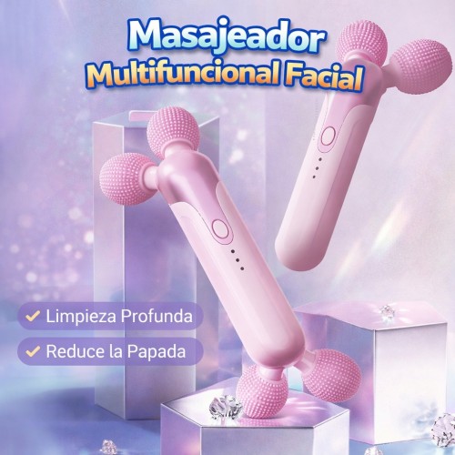 Masajeador de belleza facial con vibración de rodillos 360ª para adelgazar la cara AW-508